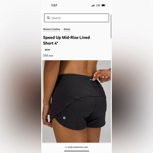 Speed Up Lululemon Short 2.5”